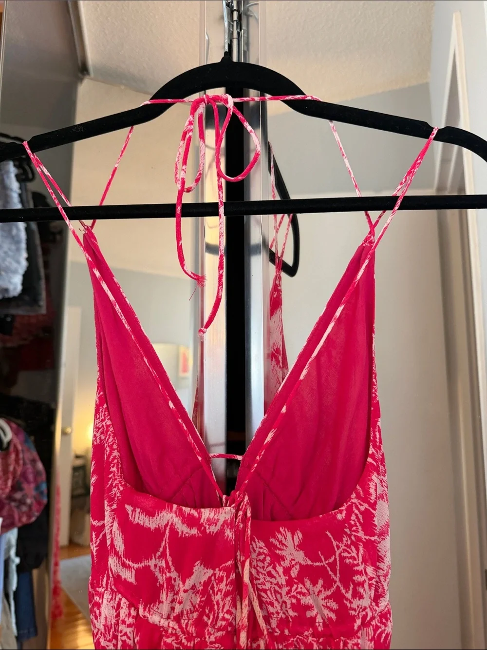 Pink BA&SH Strappy Floral Maxi Dress